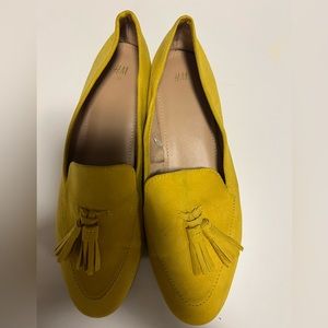 H&M Yellow Faux Suede Loafers